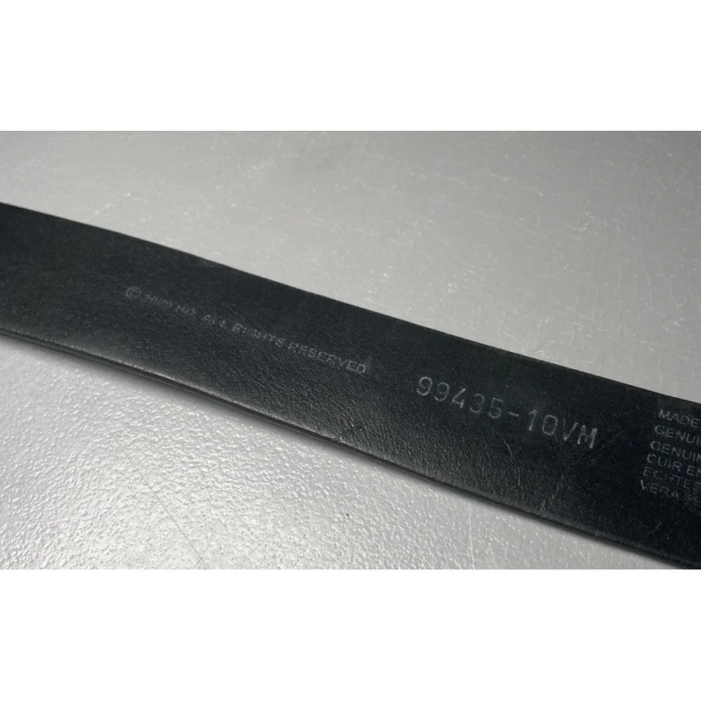 Vintage Harley Davidson Black Leather Belt Mens Size 42 Shield Logo‎